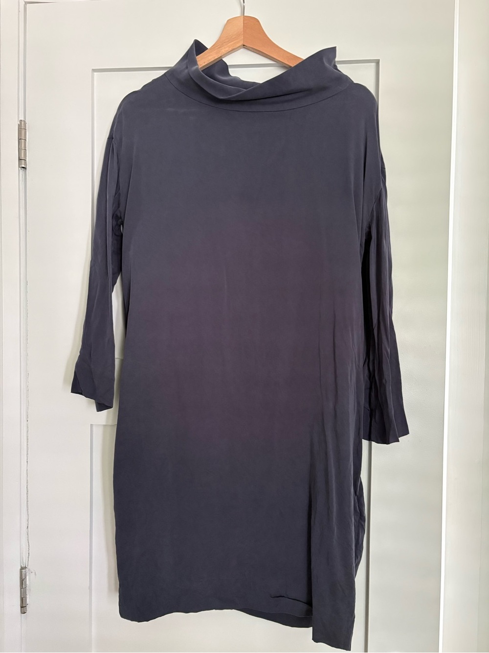COS Slate Blue Cowl-Neck Tunic